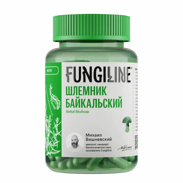 Fungiline Шлемник байкальский, 60 капсул, Фитолинейка 